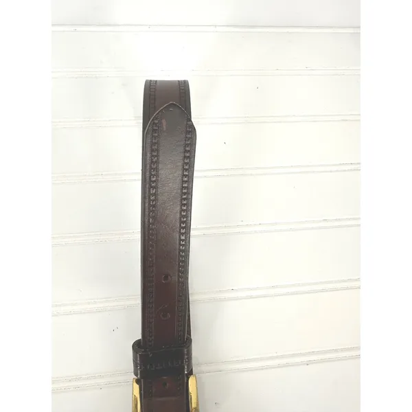 Vintage Guess Belt Unisex 38 Brown Leather Gold Buckle Made USA 90s Y2K Classic - Image 10