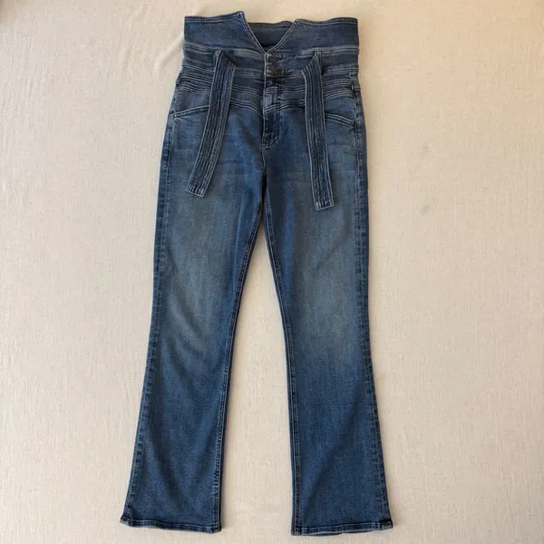 Mother The Triple Stack Insider Ankle Jeans Womens 29 Blue Chick Flick High Rise - Image 2
