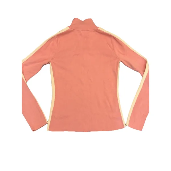 Tommy Hilfiger Women's Pink Quarter-zip Pullover Long Sleeve Size Small - Image 5