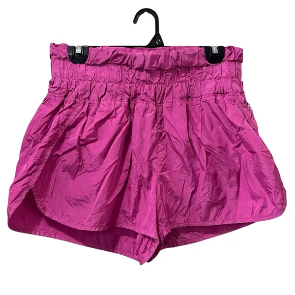 Free‎ People FP Movement Women's Large The Way Home Shorts Vivacious Violet Pink - Image 3