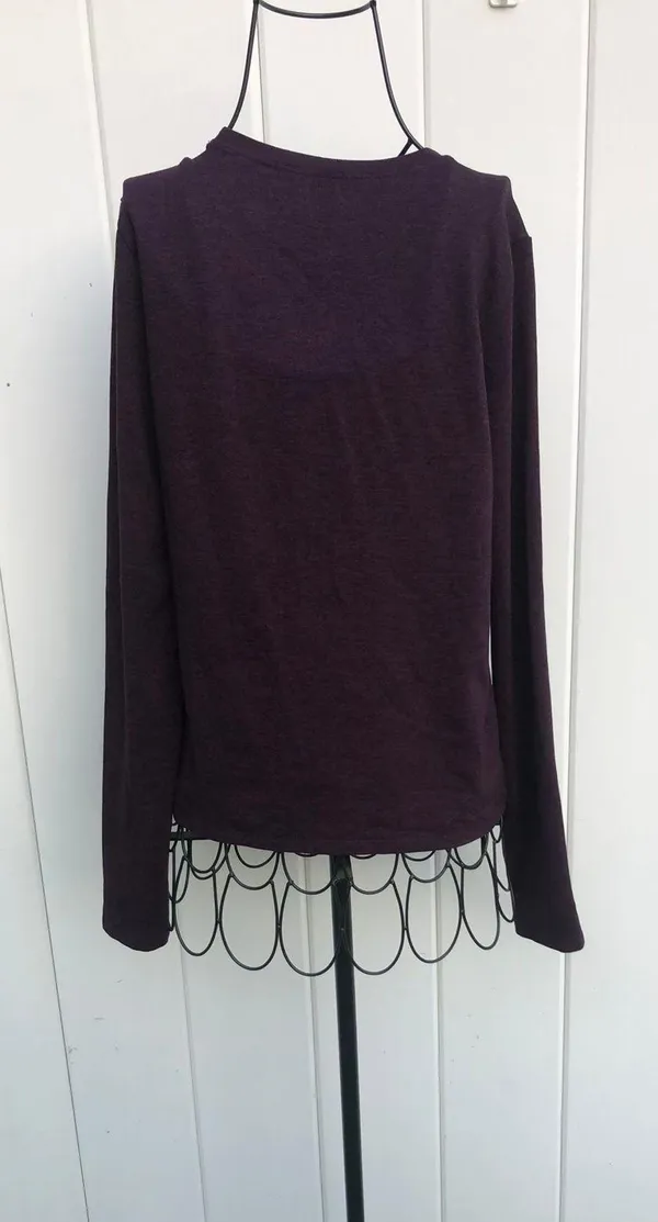 Alo Long Sleeve Purple Shirt Size Medium - Image 3