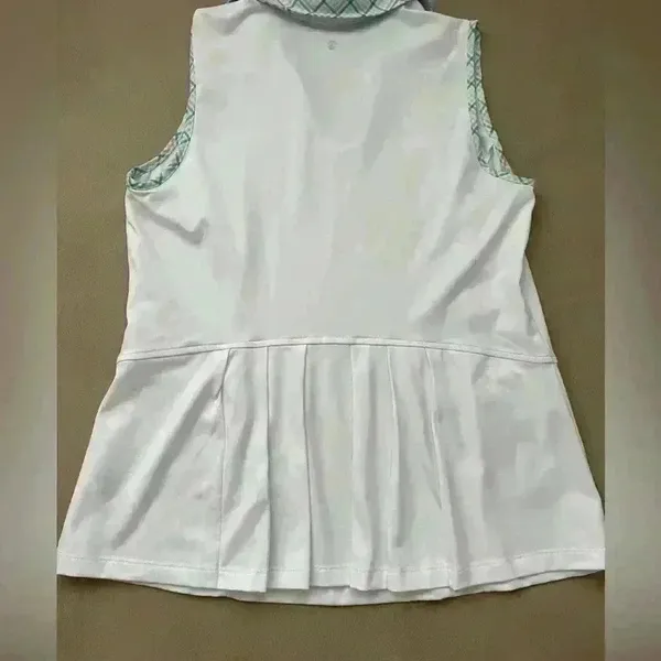 IZOD Women’s Golf Pleated back Tank Top: S - Image 4
