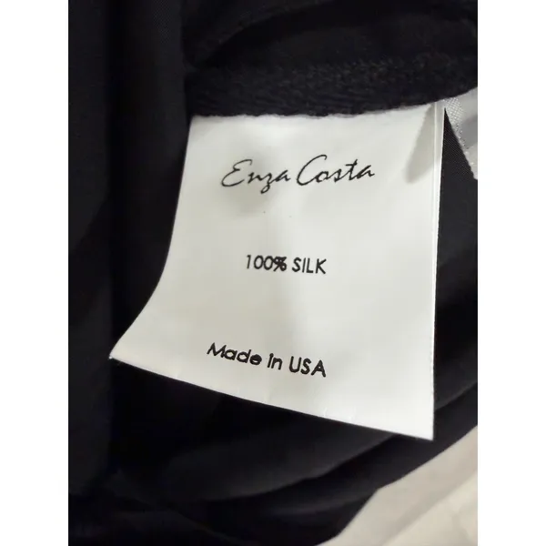 Enza Costa Nuit Silk Satin Minimalist Chic Elegant Maxi Black Dress NWOT XS - Image 5