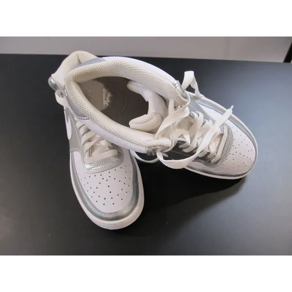 Nike Court Vision Mid White Metallic Silver Women's Size 8.5 CD5436-108 - Image 8