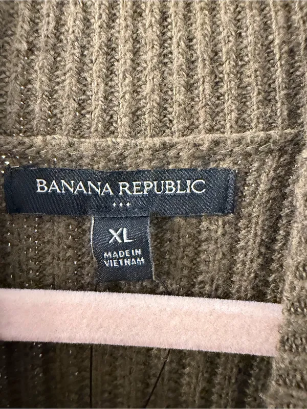 Banana Republic Olive Ribbed Mock Neck Sweater - Image 2
