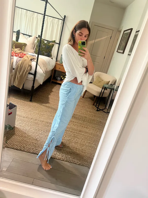 Aerie Gingham Pants Flowy - Image 2
