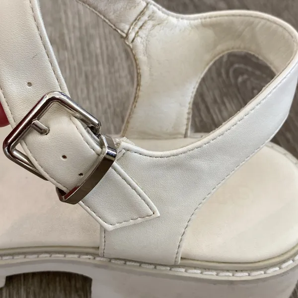 Dream Paris 90s y2k chunky white lug sole sandals 9 - Image 9