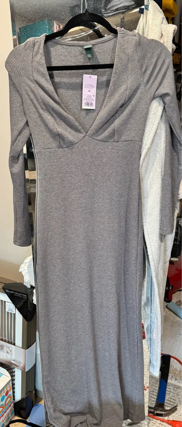 Wild Fable Grey Ribbed Maxi Dress - Image 4