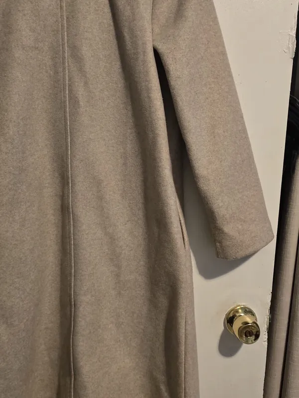 Zara Long Light Beige Trench Coat - Image 12