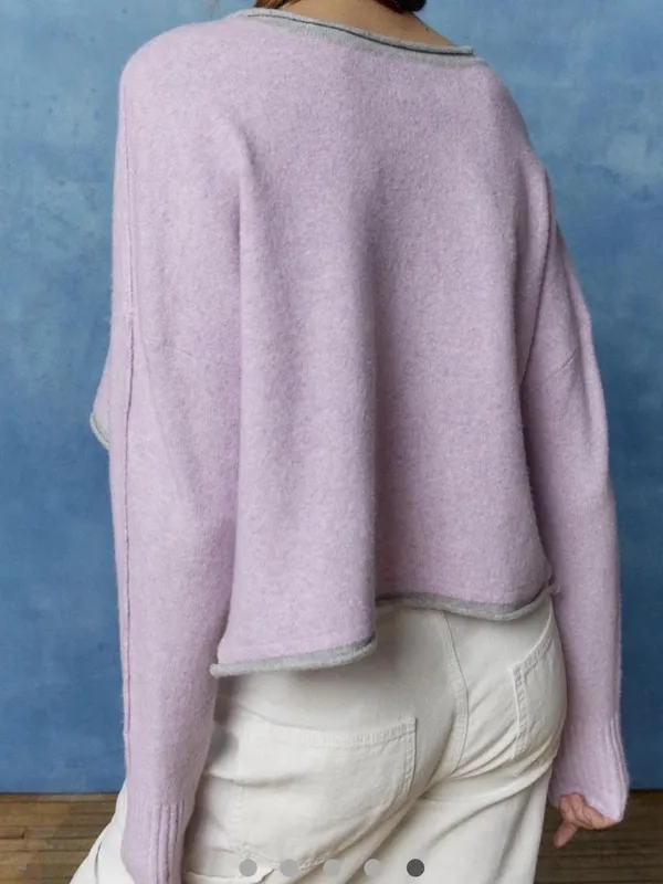Urban Outfitters BDG Cardiff‎ Notch Neck Crop Sweater - Image 4