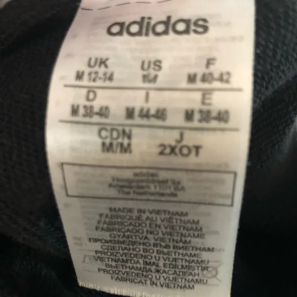 Adidas Linear Fav Core All Over Print Pullover Sweatshirt Sz M Black White - Image 7