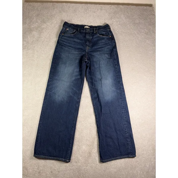 AE 77 American Eagle Dark Wash Stovepipe Women's Jeans Size 12 Reg - Image 2