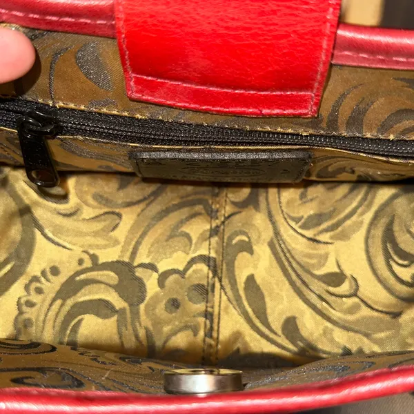 Vintage Brighton Florentina red croc mini bag - Image 9