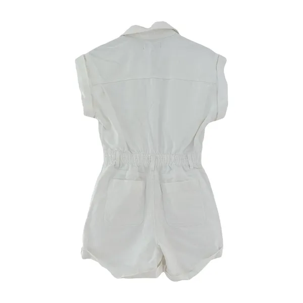 Blank NYC White Denim Romper Sz S - Image 4