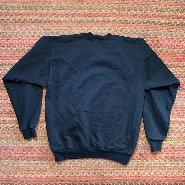 Vtg M&C Sportswear Rhinestone Halloween Skeleton Black Sweatshirt - Image 6