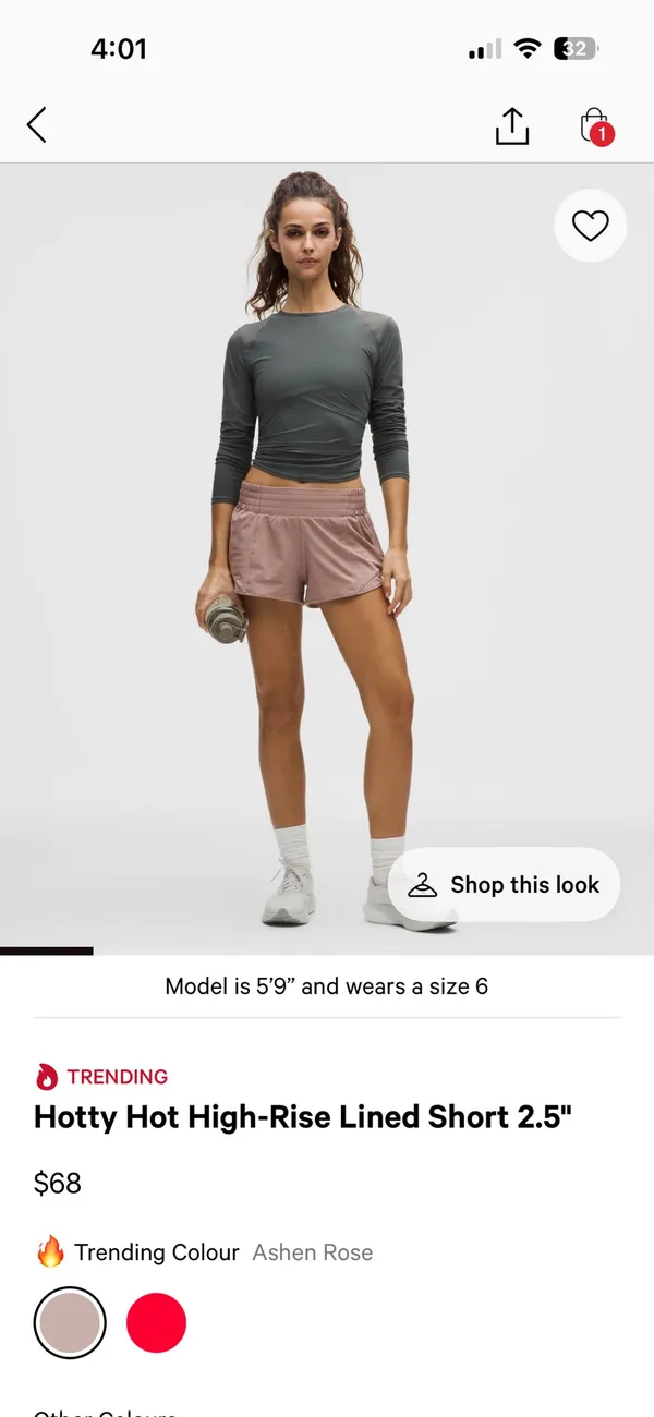 red lululemon hotty hot shorts - Image 6