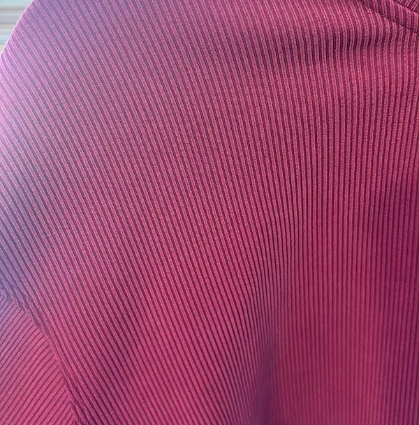 Perfectly Oversized Ribbed Crop Crew Magenta Purple - Image 4