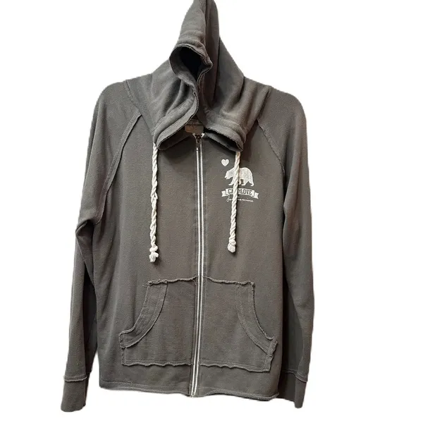 Ocean‎ Beach Cali Love San Francisco Zip Up Hoodie Size XL - Image 3