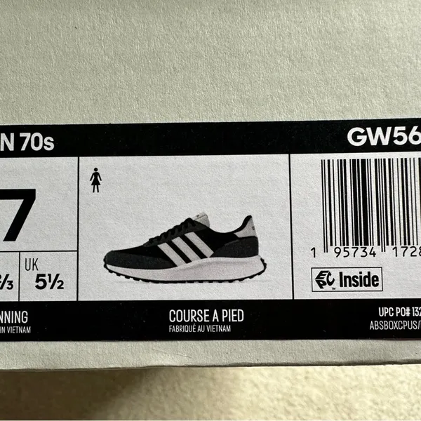 Adidas Run 70s Black and White Sneakers with Classic Stripes - Image 8