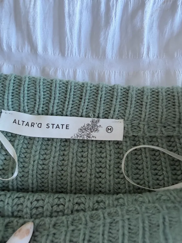 light green altard state cropped sweater  - Image 3
