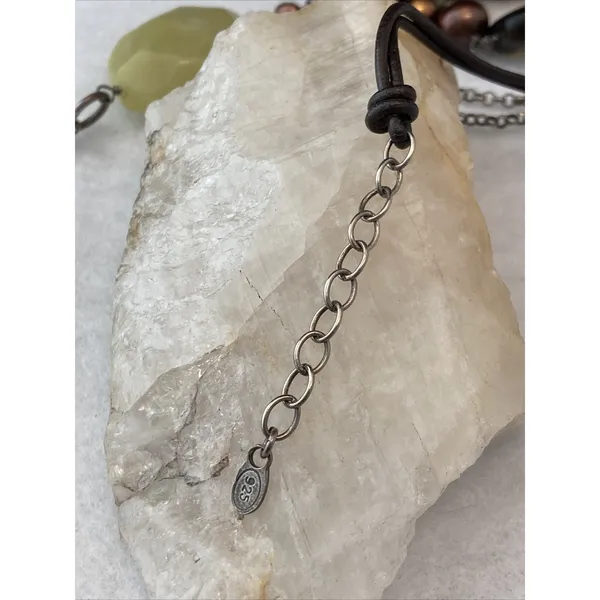Peyote Bird Pearl Leather Stone 2 Strand‎ 925 Sterling Silver 20'' Necklace 60g - Image 9