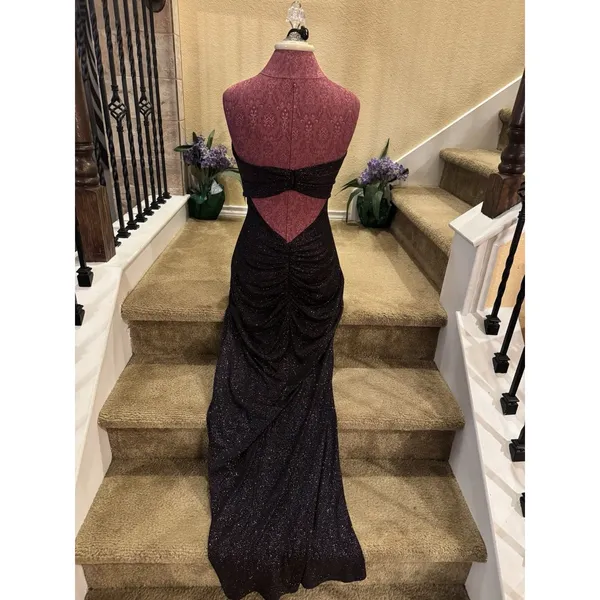 Jules and Cleo Black Shimmery Prom/Evening Gown Size 12 - Image 14
