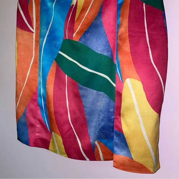 RUNAWAY Size L Jade Mini Dress Solana Strapless Rainbow - Image 3
