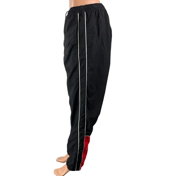 Karl Legarfeld Women's Black Side Stripes Drawstring Athletic Track Pants Size L - Image 2