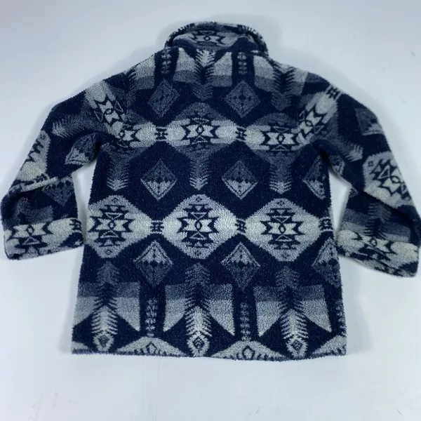 Vintage Ralph Lauren Fleece Sherpa LRL Navajo Aztec Southwestern Tirbal Jacket L - Image 2