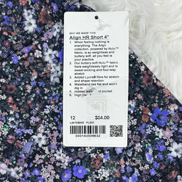 Lululemon Align High Rise Shorts 4" Flower Burst Multi Size 12 - Image 10
