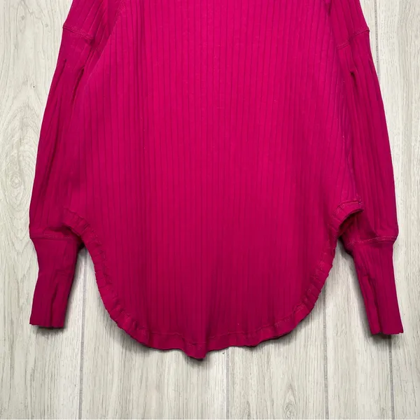 Free People Movement Bella Layer Henley Top Passion Fruit size S Small - Image 8