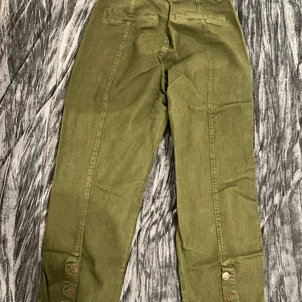 Olive Green High-Waisted Pants by Soncy Size 10 - Image 3