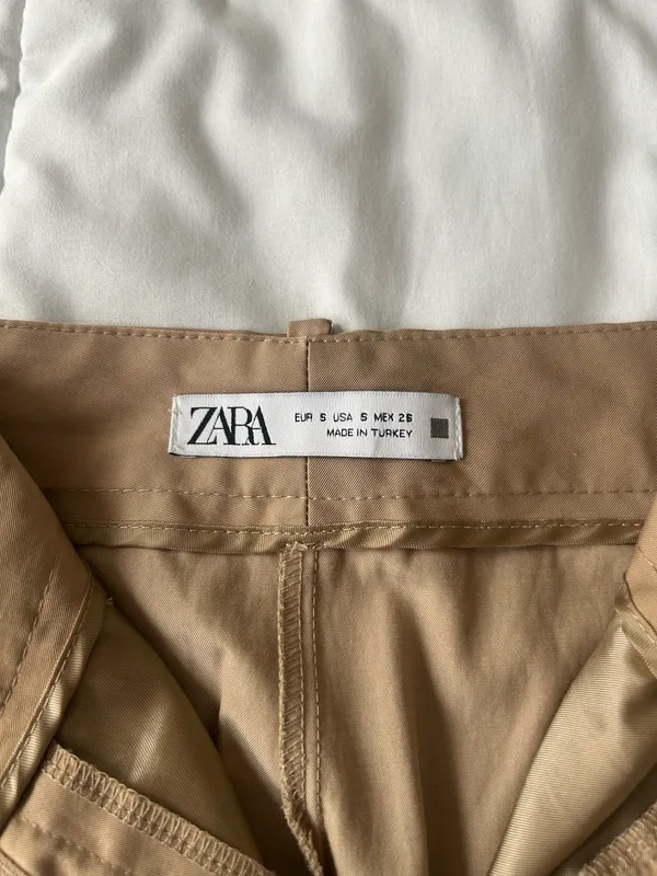 Zara Women’s Khaki Trouser Pants Size Small - Image 3