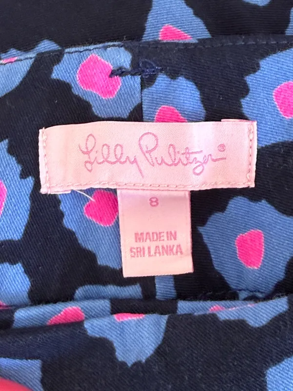 Lilly Pulitzer Rare Amuse Bouche Print Luxury Capri Pants Style 49057 Size 8 - Image 10