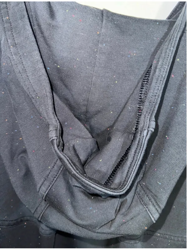 Lululemon Hoodie Sweatshirt Size 6 Black Multicolor Speckled - Image 5