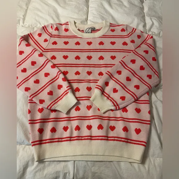 ICHI Brielle Jacquard Long Sleeve Pullover Sweater - Image 4