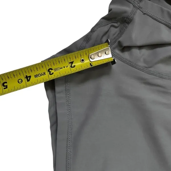 Womens Gray High Waisted Biker Cycling Shorts with Pockets Size Large | 0345 - Image 5