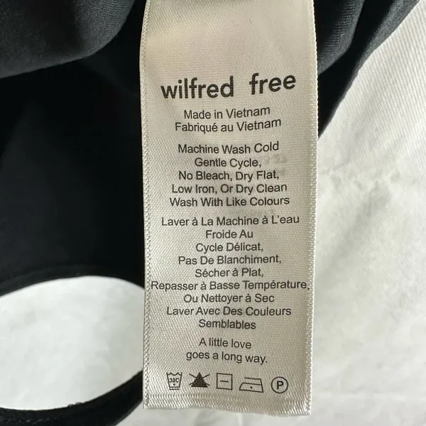 Aritzia Wilfred Free Black Thong Bodysuit Laced Up Size Medium - Image 3