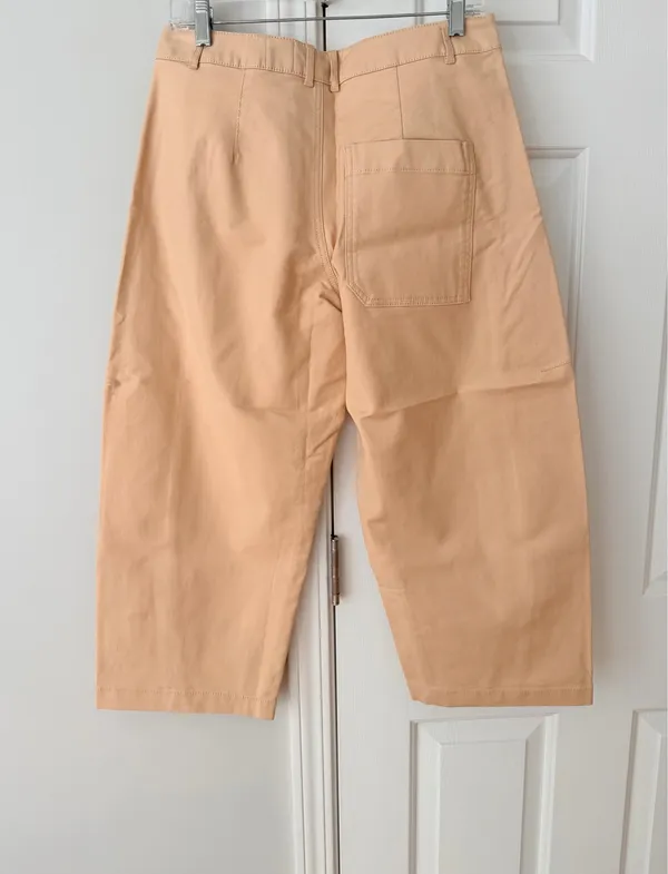 Anthropologie Maeve Curved Cropped Chino Pants, Size 6 - Image 9