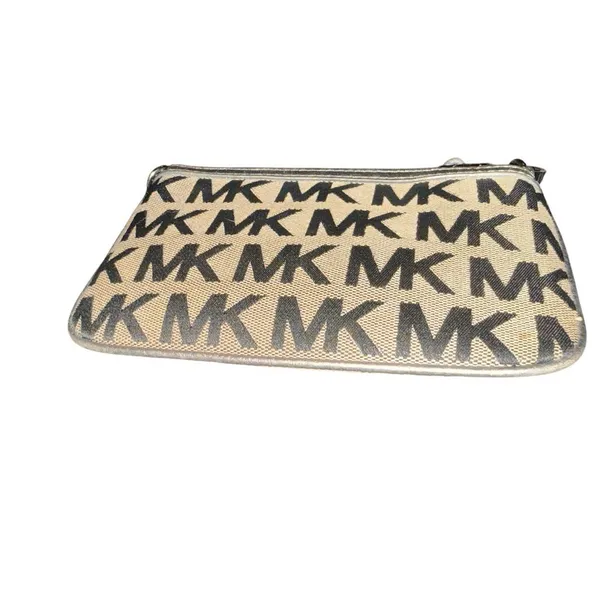 Michael Kors Monogram Wristlet in Black and Silver - Image 8