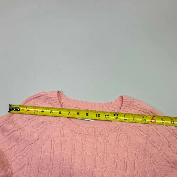 Croft & Barrow The Extra Soft Cable Crew Neck Sweater in Light Pink - Image 5