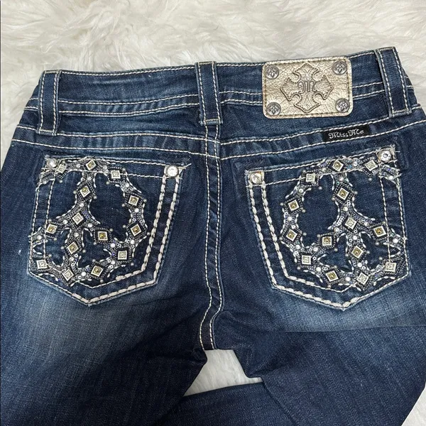 Miss Me Diamond Peace Lover Boot cut JEANS 27 Signature Boot Miss Me - Image 3