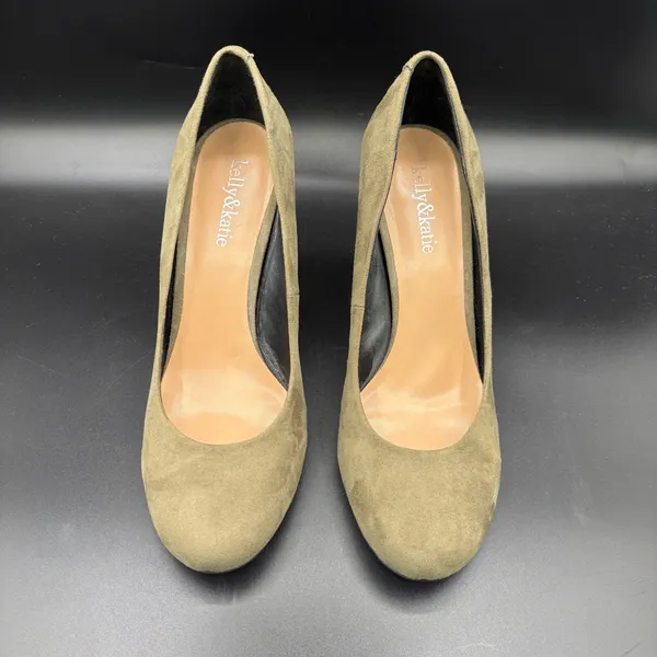 Kelly & Katie Women’s Shoes Isabella Green Pumps Heels Suede Love Green Size 9‎ - Image 2
