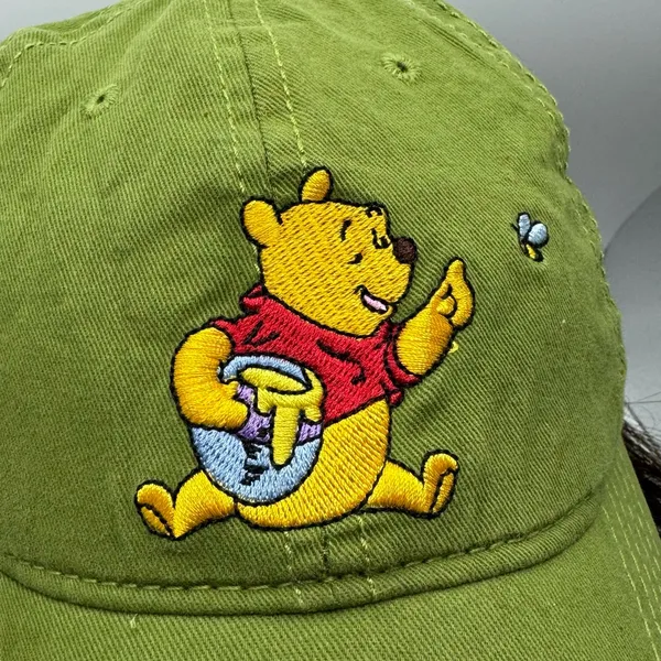 Disney Winnie the Pooh Honeypot Baseball Hat in Olive Green Adjustable Cap - Image 4