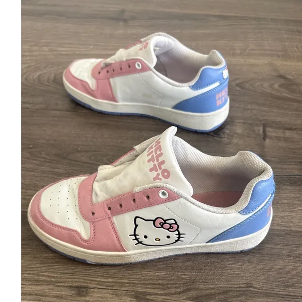 Hello Kitty Sanrio Pink White Blue Low Top Sneakers WMHK25BB019 Womens Size 8 - Image 3