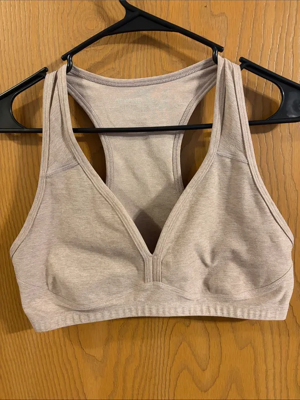 Beyond Yoga Women's Birch Heather Spacedye Lift Your Spirits Sports Bra XL - Image 2