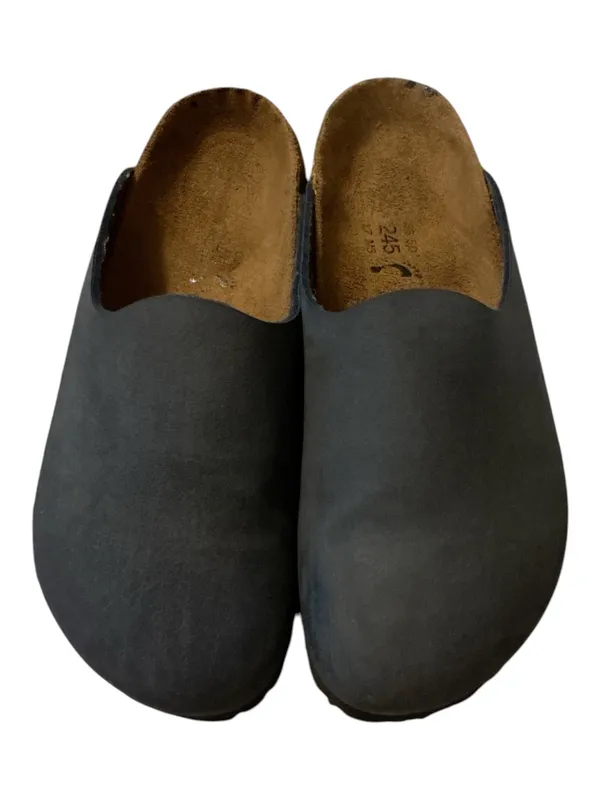 Vintage Birki's by Birkenstock Navy Blue Suede Leather Clogs - Size EU 38 / US Women's 7 (M5) - Image 2