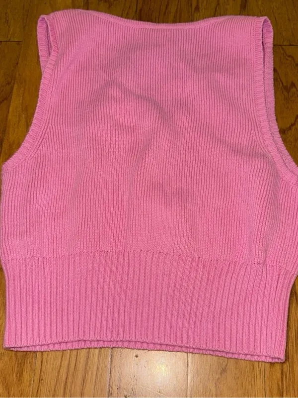 Brand New PacSun LA Hearts Knit Light Pink Crop Top Women’s Size Large - Image 7