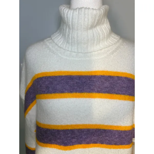Daily Practice Anthropologie Karigan Striped Turtleneck Sweater midi‎ Dress XS - Image 4