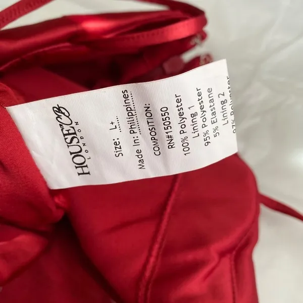 HOUSE OF CB 'Anja' Wine Satin Corset‎ Midi Dress NWOT size XL - Image 11